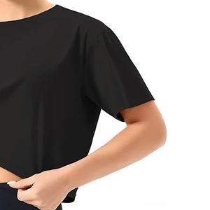 Nuevo estilo, diseño de logotipo personalizado, camisetas cortas para mujer/venta al por mayor, nuevas camisetas cortas de manga corta con estampado de moda para mujer - Product Image 4