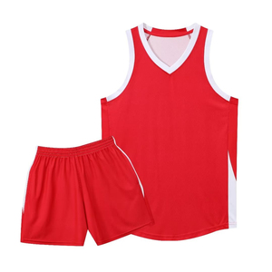 Maillot de basket-ball, design uniforme, couleur bleu uni, respirant, séchage rapide, 100% polyester - Product Image 2
