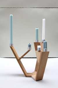 Candelabro de Metal Dorado Cepillado de 6 Brazos, Centro de Mesa Geométrico Escalonado para Decoración de Bodas, Eventos y Fiestas en Hogares Modernos de Lujo - Product Image 3