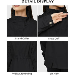 Doudoune d'hiver ample et oversize pour femme, col roulé, capuche, standard, séchage rapide, respirante, tissée, streetwear - Product Image 3