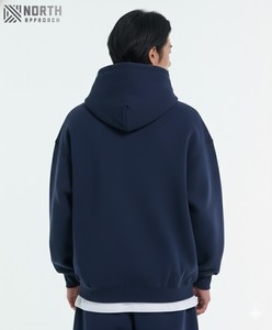 Sweats à capuche personnalisés de haute qualité en molleton de coton 100% Broderie à patch épais 400 g/m² Sweats à capuche en coton pour hommes Sweats à capuche réversibles - Product Image 5