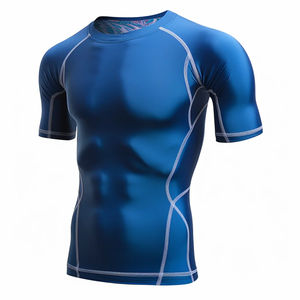 Chemises de compression respirantes pour hommes, sublimées, pour la natation, le surf, séchage rapide, polyester et élasthanne écologiques, vêtements de sport - Product Image 3