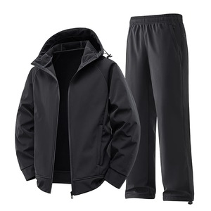 100% Cotton Solid Eco-Friendly Men's Suit Collar Knitted <b>Cardigan</b> Business Casual Coat High Waisted Knitted Shorts Winter - Product Image 1