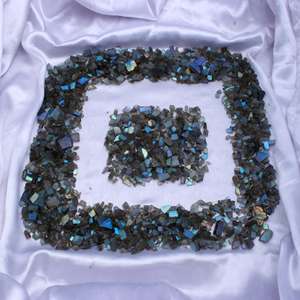 Ganesha — labradorite, diamants rugueux, diffuseur de cristal, images en pierre brute, cabochons en pierre précieuse - Product Image 1