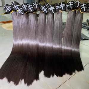 Prix de gros d'usine d'extensions de cheveux humains vierges naturels vietnamiens Paquet de trame de couleur noire - Product Image 2