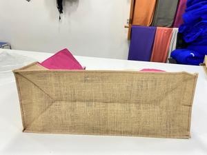 Sacs fourre-tout écologiques en toile de coton avec poignée en corde Sacs promotionnels de plage en toile de jute avec impression personnalisée en gros - Product Image 5