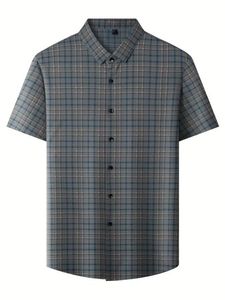 Chemise décontractée pour homme en coton 100% de haute qualité, respirante, à manches courtes, pour l'été, avec logo personnalisé - Product Image 3