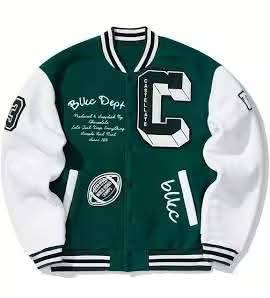 Veste universitaire tendance de haute qualité, col montant formel, logo sur le devant - Product Image 2