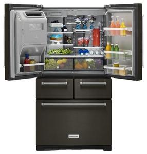 Refrigerador Independiente Kictenaid de 36 Puertas y 25.8 Pies Cúbicos Acabado PrintShield de Diseño Interior Ft Platinum, Personalizable, OEM, DIY - Product Image 3