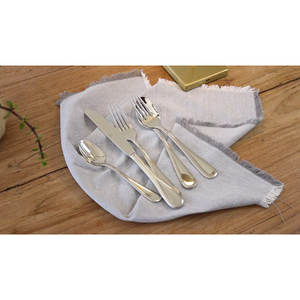 Juego de Cubiertos de acero inoxidable pulido con espejo en relieve de lujo, asas duraderas para Decoración de mesa para fiesta de boda, India High - Product Image 3