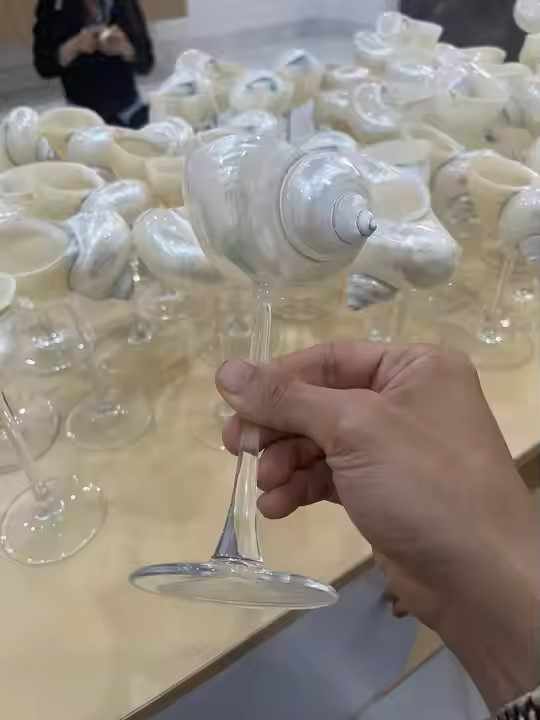 Stylish Seashell Cups Made from Clear Glass Bringing Natural Ocean Beauty to Everyday Living and Decor