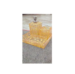 Ensemble de salle de bain en résine, vente en gros, ensemble d'accessoires de salle de bain personnalisés de la meilleure couleur disponible à un prix abordable - Product Image 3