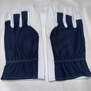 Cómodos guantes de conductor de cuero para trabajo de montaje de seguridad de piel de cabra para construcción Industrial - Product Image 4