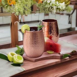 Vendeur chaud 100% tasses et gobelets en cuivre pur 16 oz miroir argent Design moderne écologique avec marque personnalisée - Product Image 1