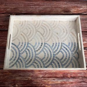 Handmade Wooden <b>MOP</b> Chocolate Tray With Mother Of Pearl Inlay Design For Serving Chocolates And <b>Dry</b> Fruits On Special Occasions - Product Image 2