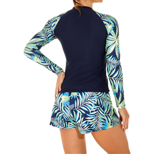 High Quality Women's Compression Rash Guard Workout Shirt Breathable Quick Dry Light-Weight Slim Fit Digital <b>Print</b> Solid Color - Product Image 6