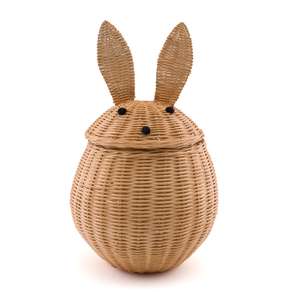 Recién llegado, cestas de almacenamiento en forma de oso para niños, juguetes y ropa, cesta en forma de animal de ratán natural - Product Image 4