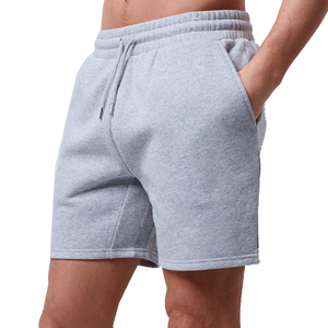 Pantalones Cortos de Felpa al por Mayor, Nuevo Diseño con Logotipo Personalizado, Pantalones Cortos Deportivos Largos con Cordones y Cintura Elástica para Hombre, Servicio OEM - Product Image 1