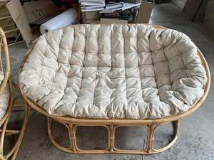 Bamboo and rattan Furniture Wholesale Price Comfortable Fabric Single <b>Recliner</b> Sofa Rocking Chair Modern Living Room Bedroom - Product Image 5