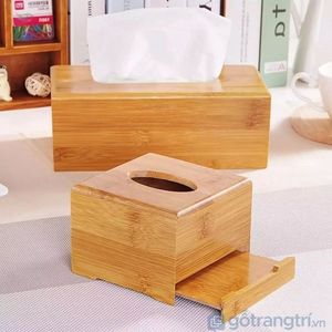 Caja de pañuelos de madera de bambú, artesanía de papel, material de madera de bambú, utensilios de cocina, hogar rústico ecológico 2024 - Product Image 3