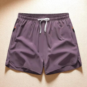 กางเกงขาสั้นลำลองผู้ชาย ผ้าฝ้าย 100% แห้งเร็ว ระบายอากาศ เอวยางยืด ลายเรียบ 'ไอซ์ซิลค์' สำหรับออกกำลังกายกลางแจ้ง ผ้าแคนวาส - Product Image 2