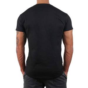T-shirts de sport pour hommes de haute qualité en gros, vêtements de sport, logo personnalisé, coupe classique, polyester/coton, respirants, séchage rapide - Product Image 6