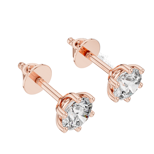 ต่างหูเพชรสร้างในห้องปฏิบัติการ 1.22 กะรัต ความใส VVS-VS EF ทอง 18KT, 14KT, 10KT และเงิน 925  ทองชมพู, ทองเหลือง, ทองขาว - Product Image 4