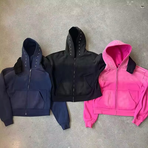 Sudadera con Capucha de Invierno con Pedrería, 100% Personalizada, de Fabricantes de Ropa, Estilo Urbano, con Logotipo Personalizado, Unisex, Talla Grande, Orgánica para Hombre - Product Image 1