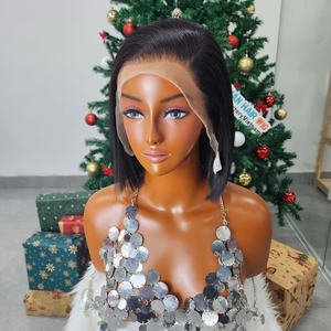 12inch Straight Lace Front Bob Brazilian Hair <b>Wig</b> Baby Hair 100% Human Transparent Hd Lace 180% Density Short Bob <b>for</b> <b>Women</b> - Product Image 6