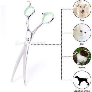 Tijeras de Peluquería Profesionales Curvas de Acero Inoxidable, Tijeras para Cortar Cabello, Tijeras de Peluquería Profesionales Curvas - Product Image 2