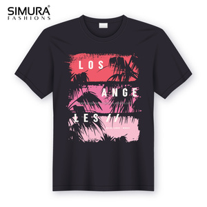 T-shirt imprimé col rond en polyester/coton respirant pour hommes et garçons, style décontracté streetwear, tendance, manches courtes, OEM - Product Image 3