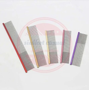 Gran oferta de peines y cepillos para el cuidado del perro, peine profesional para el pelo de gato, acero inoxidable para depilación de mascotas - Product Image 3