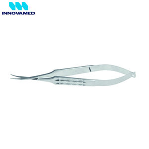 Ciseaux à micro-spring en acier inoxydable de 12 cm, outil de précision pour la beauté, les ongles et les travaux manuels, pour logo personnalisé sur les ongles par INNOVAMED - Product Image 2