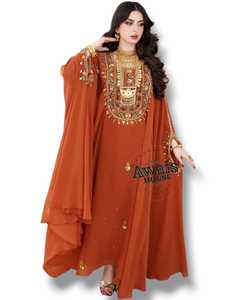 Wholesale Luxury 2-Piece Set Muslim Women Modest Simple Solid Chiffon Beaded Robe Floor-Length A-Line Built-in Bra Party Wedding - Product Image 5