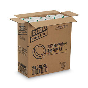 Couvre-gobelets Dixie pour boissons chaudes de 8 oz, blancs, 1000/carton (9538DX) - Product Image 3