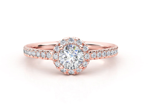 Anillo de Compromiso de Halo de Diamante Crecido en Laboratorio de Oro Sólido, Joyería Fina de 10K, 14K, 18K, Anillo de Boda Chapado en Rodio para Aniversarios - Product Image 5