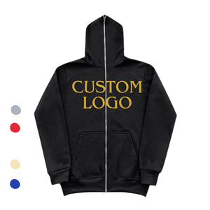 Sweat à capuche avec fermeture éclair intégrale pour hommes, Sweat à capuche de qualité supérieure, Sweat à capuche avec fermeture éclair complète, Sweat à capuche vierge de haute qualité pour hommes, Vente en gros avec logo personnalisé - Product Image 2