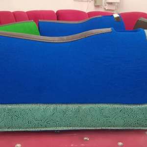 Sillines de caballo occidentales de diseño clásico Premium Almohadilla de sillín de fieltro portátil con cuero de trabajo cómodo y de estilo - Product Image 3