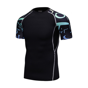 T-shirts de compression à manches courtes pour hommes Sublimation Gym & MMA Plus Size Summer 'Rush Guard' Name - Product Image 3