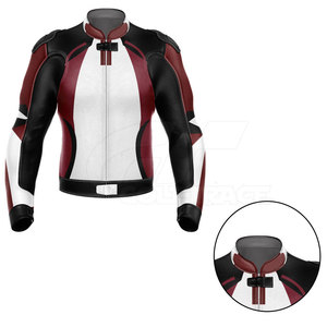 Chaqueta de Motocicleta de Cuero Hecha a Medida, Talla Grande, Cuello Alto, Logotipo Frontal, Secado Rápido, Ecológica y Transpirable - Product Image 5
