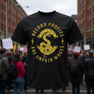 T-shirt Union Strong: Guadagni Record, Salari Non Pagati - Categoria Promozionale - Product Image 3