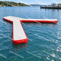 Plateforme flottante gonflable en forme de Y, quai flottant en PVC durable pour bateau, yacht, marina