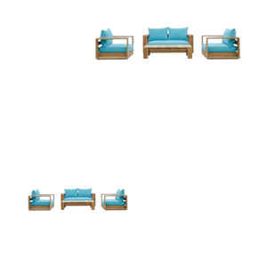 ชุดโซฟาไม้สำหรับสวนชุดโซฟากลางแจ้งทุกสภาพอากาศเฟอร์นิเจอร์ลานไม้เนื้อแข็งสำหรับโรงแรม - Product Image 5