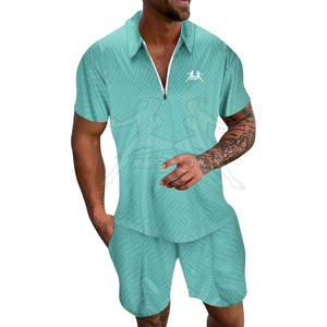 Vente en gros d'ensembles polo et shorts pour hommes, ensembles de vêtements de sport, chemises à manches courtes, ensembles polo et shorts - Product Image 1
