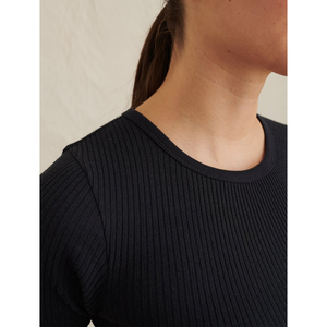 Camiseta de manga corta personalizada para mujer al por mayor 100% algodón negro logotipo impreso diseño liso tela en blanco - Product Image 2