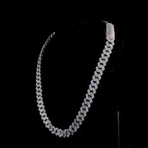Iced Out Moissanite Cuban Link Bracelet | Rhodium Plated Orthodox Hip Hop Jewelry for <b>Men</b>-Party & Gift - Product Image 1