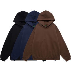 Custom Blank No String Hoodie 450gsm Heavy Cotton Unisex Sweatshirts Wholesale Oversized <b>Mens</b> <b>Hoodies</b> for <b>Men</b> - Product Image 3