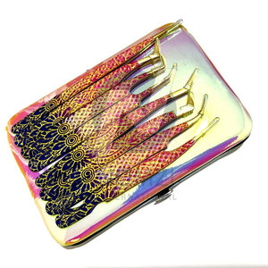 Pinzas para pestañas antideslizantes de acero inoxidable 100%, puntas de fibra puntiagudas, entrega en Puerta de etiqueta privada incluida para una sujeción perfecta de pestañas - Product Image 6