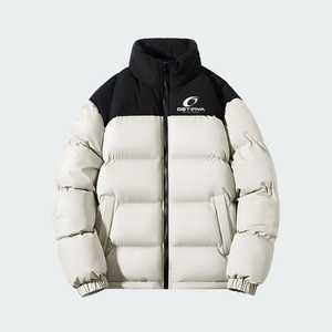 New Arrival <b>Men's</b> Puffer <b>Jacket</b> Stand Front Windproof Eco-Friendly Anti-UV Patchwork Design <b>Long</b> Sleeves Winter Clothing Good - Product Image 3