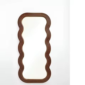 Decoración del hogar Marco de madera maciza Dormitorio decorativo Sala de estar Venta caliente Espejo de pared irregular - Product Image 4